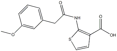 2-[2-(3-methoxyphenyl)acetamido]thiophene-3-carboxylic acid 结构式