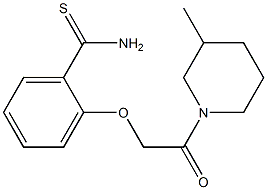 2-[2-(3-methylpiperidin-1-yl)-2-oxoethoxy]benzenecarbothioamide,,结构式