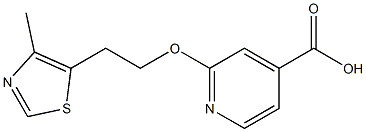 2-[2-(4-methyl-1,3-thiazol-5-yl)ethoxy]pyridine-4-carboxylic acid,,结构式