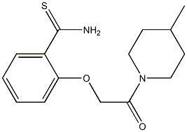 2-[2-(4-methylpiperidin-1-yl)-2-oxoethoxy]benzenecarbothioamide Struktur