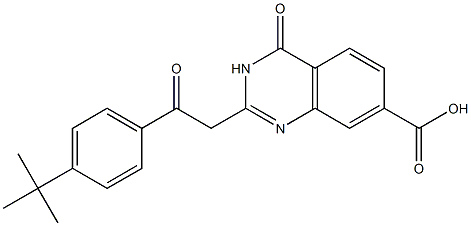 2-[2-(4-tert-butylphenyl)-2-oxoethyl]-4-oxo-3,4-dihydroquinazoline-7-carboxylic acid Structure