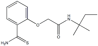 2-[2-(aminocarbonothioyl)phenoxy]-N-(1,1-dimethylpropyl)acetamide 化学構造式