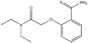 2-[2-(aminocarbonothioyl)phenoxy]-N,N-diethylacetamide 结构式