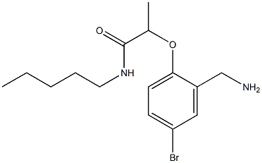 2-[2-(aminomethyl)-4-bromophenoxy]-N-pentylpropanamide Struktur