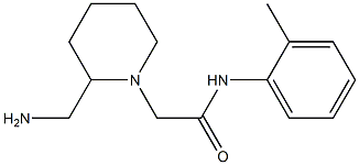 2-[2-(aminomethyl)piperidin-1-yl]-N-(2-methylphenyl)acetamide 化学構造式