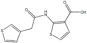 2-[2-(thiophen-3-yl)acetamido]thiophene-3-carboxylic acid,,结构式
