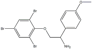 2-[2-amino-2-(4-methoxyphenyl)ethoxy]-1,3,5-tribromobenzene 化学構造式