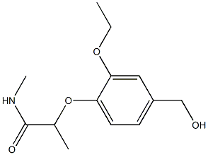 2-[2-ethoxy-4-(hydroxymethyl)phenoxy]-N-methylpropanamide 化学構造式