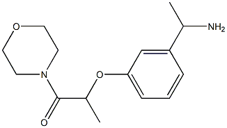 2-[3-(1-aminoethyl)phenoxy]-1-(morpholin-4-yl)propan-1-one,,结构式