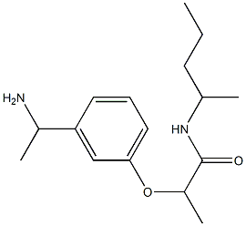 2-[3-(1-aminoethyl)phenoxy]-N-(pentan-2-yl)propanamide 结构式