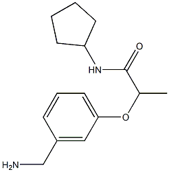 2-[3-(aminomethyl)phenoxy]-N-cyclopentylpropanamide 化学構造式