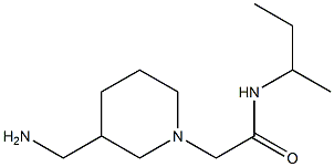 2-[3-(aminomethyl)piperidin-1-yl]-N-(butan-2-yl)acetamide 结构式