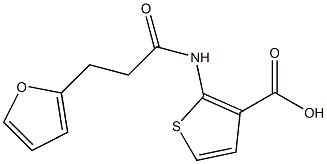 2-[3-(furan-2-yl)propanamido]thiophene-3-carboxylic acid Structure