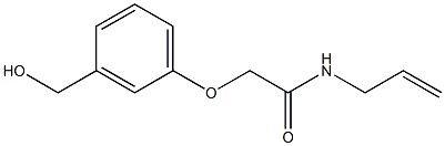 2-[3-(hydroxymethyl)phenoxy]-N-(prop-2-en-1-yl)acetamide,,结构式