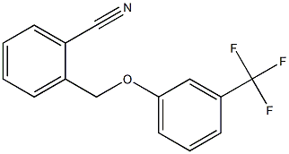2-[3-(trifluoromethyl)phenoxymethyl]benzonitrile Struktur