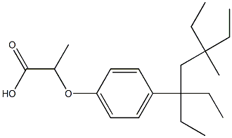 2-[4-(1,1,3-Triethyl-3-methyl-pentyl)-phenoxy]-propionic acid Structure