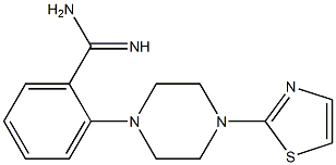 2-[4-(1,3-thiazol-2-yl)piperazin-1-yl]benzene-1-carboximidamide 化学構造式