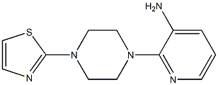2-[4-(1,3-thiazol-2-yl)piperazin-1-yl]pyridin-3-amine 化学構造式