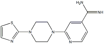 2-[4-(1,3-thiazol-2-yl)piperazin-1-yl]pyridine-4-carboximidamide Struktur