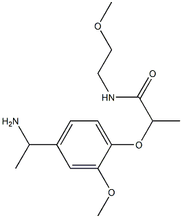 2-[4-(1-aminoethyl)-2-methoxyphenoxy]-N-(2-methoxyethyl)propanamide