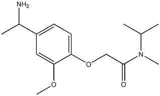 2-[4-(1-aminoethyl)-2-methoxyphenoxy]-N-methyl-N-(propan-2-yl)acetamide,,结构式