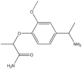 2-[4-(1-aminoethyl)-2-methoxyphenoxy]propanamide 化学構造式