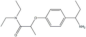 2-[4-(1-aminopropyl)phenoxy]-N,N-diethylpropanamide Structure
