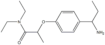 2-[4-(1-aminopropyl)phenoxy]-N,N-diethylpropanamide|