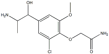 2-[4-(2-amino-1-hydroxypropyl)-2-chloro-6-methoxyphenoxy]acetamide Structure