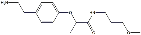 2-[4-(2-aminoethyl)phenoxy]-N-(3-methoxypropyl)propanamide 化学構造式