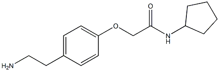 2-[4-(2-aminoethyl)phenoxy]-N-cyclopentylacetamide Structure