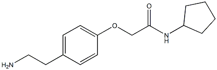 2-[4-(2-aminoethyl)phenoxy]-N-cyclopentylacetamide 化学構造式