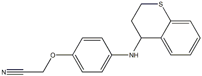2-[4-(3,4-dihydro-2H-1-benzothiopyran-4-ylamino)phenoxy]acetonitrile Struktur