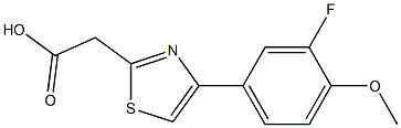 2-[4-(3-fluoro-4-methoxyphenyl)-1,3-thiazol-2-yl]acetic acid Structure