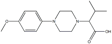 2-[4-(4-methoxyphenyl)piperazin-1-yl]-3-methylbutanoic acid Struktur