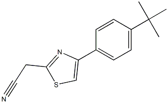 2-[4-(4-tert-butylphenyl)-1,3-thiazol-2-yl]acetonitrile 化学構造式