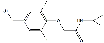 2-[4-(aminomethyl)-2,6-dimethylphenoxy]-N-cyclopropylacetamide Struktur