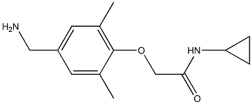 2-[4-(aminomethyl)-2,6-dimethylphenoxy]-N-cyclopropylacetamide,,结构式