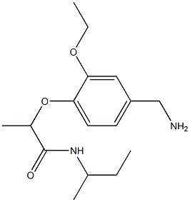 2-[4-(aminomethyl)-2-ethoxyphenoxy]-N-(butan-2-yl)propanamide 结构式