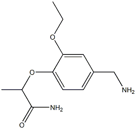 2-[4-(aminomethyl)-2-ethoxyphenoxy]propanamide,,结构式