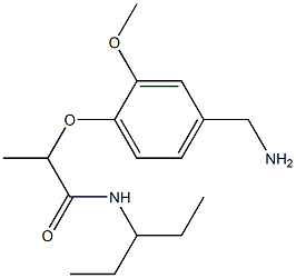 2-[4-(aminomethyl)-2-methoxyphenoxy]-N-(pentan-3-yl)propanamide 化学構造式