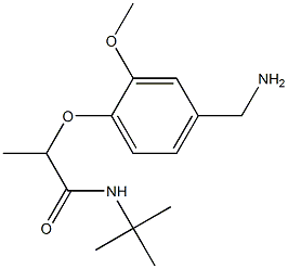 2-[4-(aminomethyl)-2-methoxyphenoxy]-N-tert-butylpropanamide,,结构式