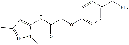 2-[4-(aminomethyl)phenoxy]-N-(1,3-dimethyl-1H-pyrazol-5-yl)acetamide,,结构式