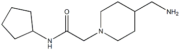 2-[4-(aminomethyl)piperidin-1-yl]-N-cyclopentylacetamide 结构式