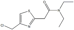 2-[4-(chloromethyl)-1,3-thiazol-2-yl]-N,N-diethylacetamide,,结构式