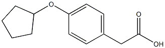 2-[4-(cyclopentyloxy)phenyl]acetic acid,,结构式