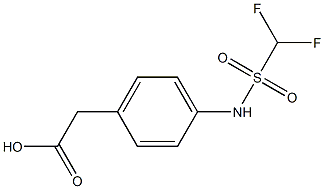 2-[4-(difluoromethanesulfonamido)phenyl]acetic acid Structure