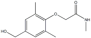 2-[4-(hydroxymethyl)-2,6-dimethylphenoxy]-N-methylacetamide Struktur