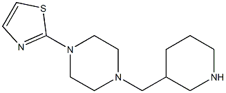 2-[4-(piperidin-3-ylmethyl)piperazin-1-yl]-1,3-thiazole Struktur