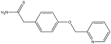 2-[4-(pyridin-2-ylmethoxy)phenyl]ethanethioamide Structure